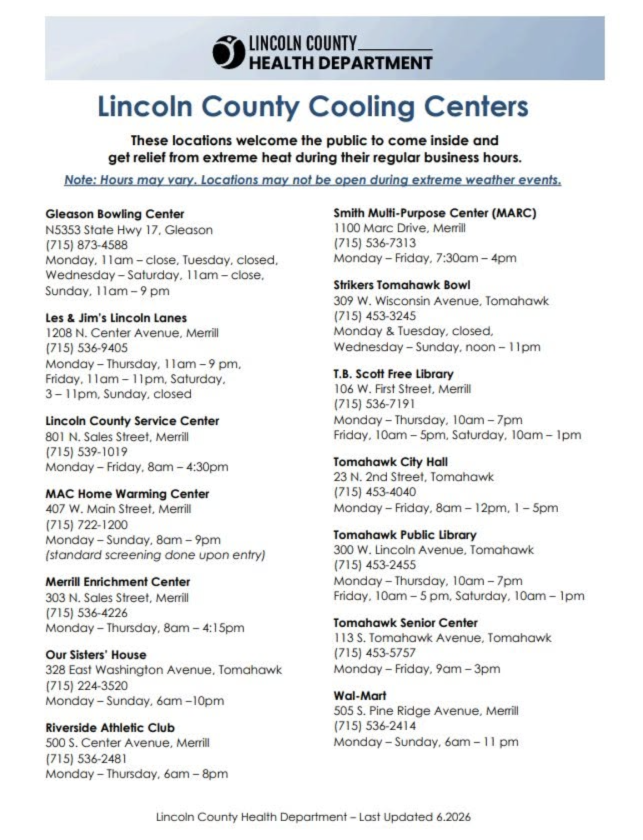 SUMMER HEAT TURNS ATTENTION TO OPPORTUNITIES FOR RELIEF FOR LOCAL RESIDENTS